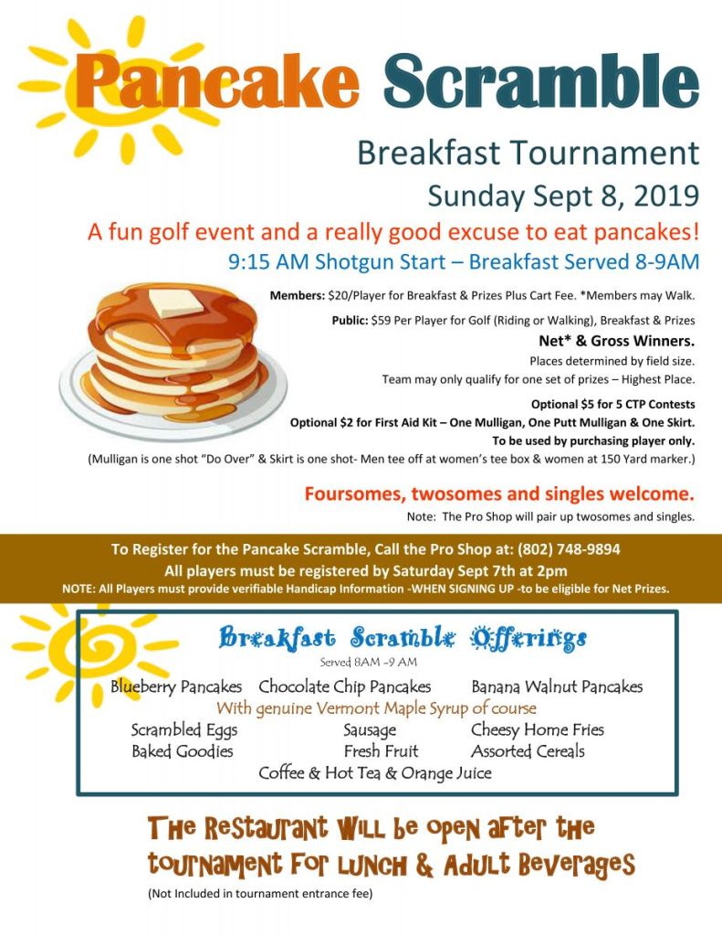 Pancake Scramble Breakfast Tournament